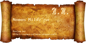 Nemes Miléna névjegykártya