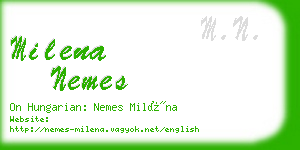 milena nemes business card
